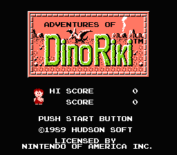 Adventures of Dino Riki title screenshot